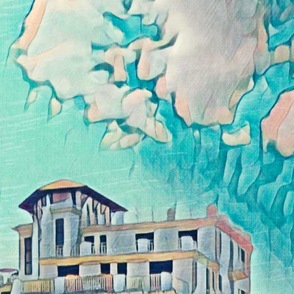 Details of the Guethary Lover Print by Alecse