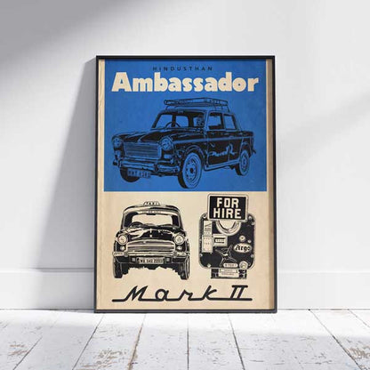 Bombay Taxi Poster Ambassador Blue