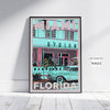 Miami Poster Avalon Pink by Alecse | Florida Travel Poster | Collector Edition