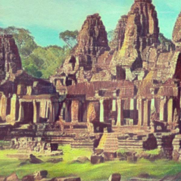 Details of the poster of Cambodia Bayon Angkor Thom