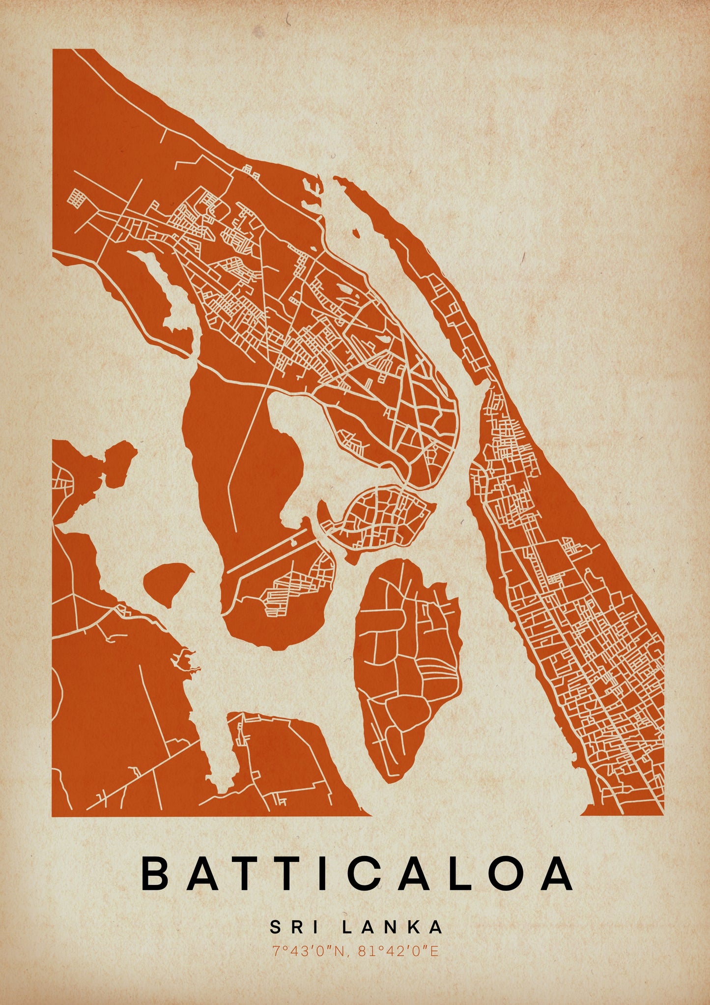 바티칼로아 지도 포스터