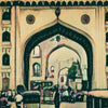 Close-up of Charminar Travel Poster revealing Alecse's soft-focus halftone style