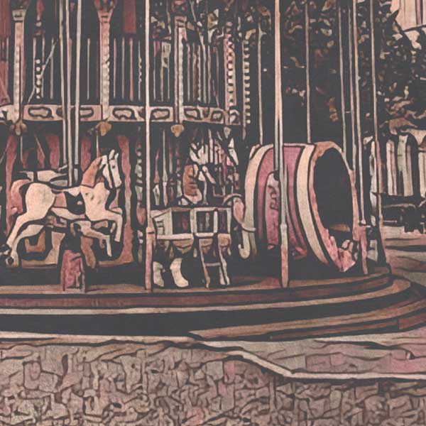 Details of the Carrousel in the Bordeaux poster by Alecse
