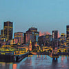 Details of Montreal at sunset | Canada Travel Poster