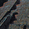 Details of the Chichen Itza pyramid in the Mexico Travel Poster