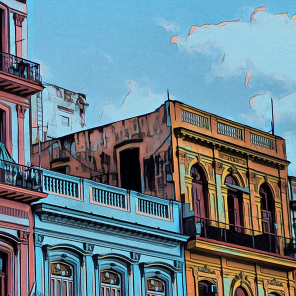 Details of Cuba Poster Habana Colors | Cuba Classic Print by Alecse
