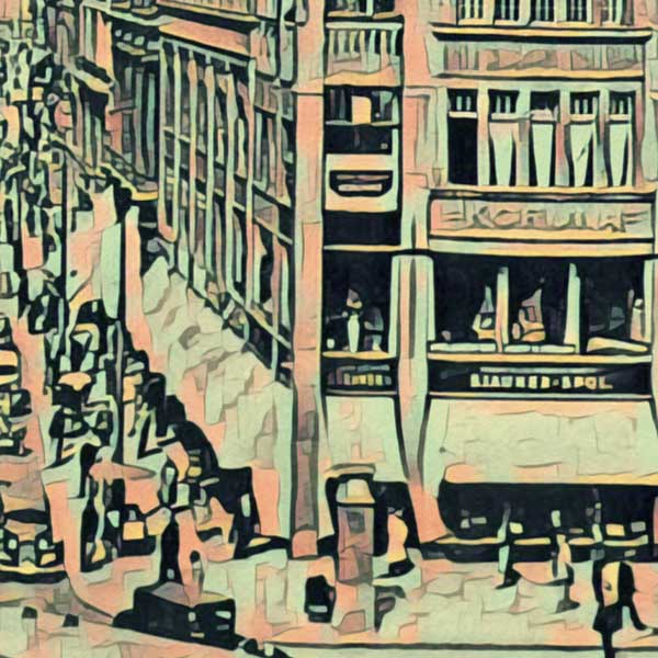 Details of Prague Poster Green | Czech Republic Vintage Travel Poster