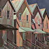 Details of the houses in the Dauphin Island poster of Alabama