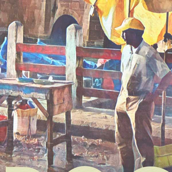 Details of the fisherman in Essaouira poster