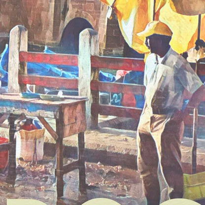 Details of the fisherman in Essaouira poster