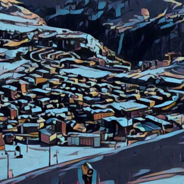 Details of Alpe d`Huez poster Ski resort | France Alpes Ski poster