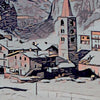 Details of the village in Val d'Isere poster