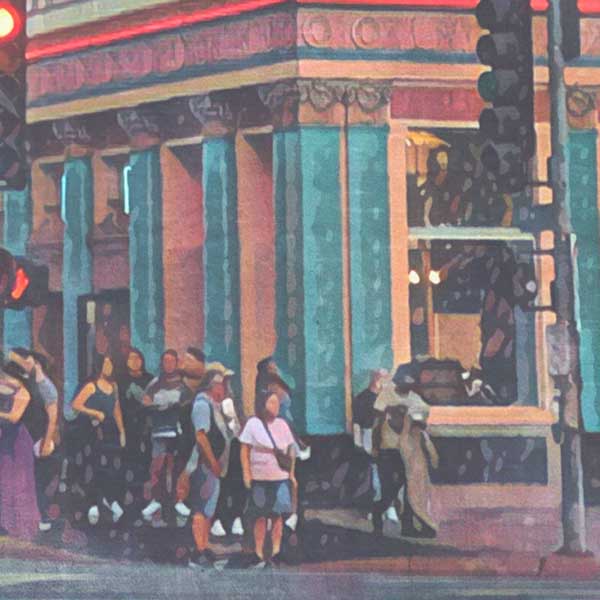 Details of Highland & Hollywood junction | California Travel Poster of Los Angeles