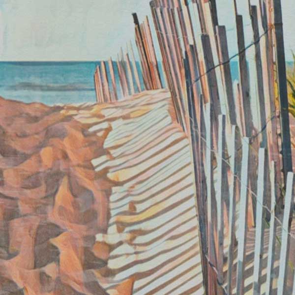 Details of Hither Hills poster Montauk by Alecse