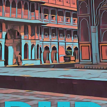 Details of Jaipur Poster City Palace B | Rajasthan Travel Poster