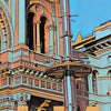 Details of Milano Poster Palacio | Italy Travel Poster