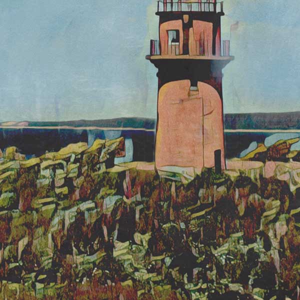 Details of Martha's Vineyard Lighthouse Poster | USA Travel Poster