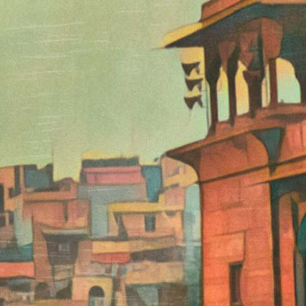 Details of the Old Delhi poster by Alecse