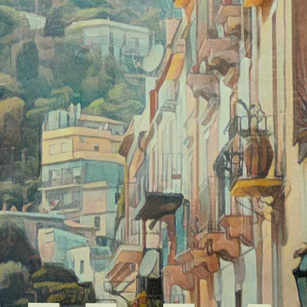 Détails de Palerme Poster Soleil | Italie Affiche de voyage de la Sicile