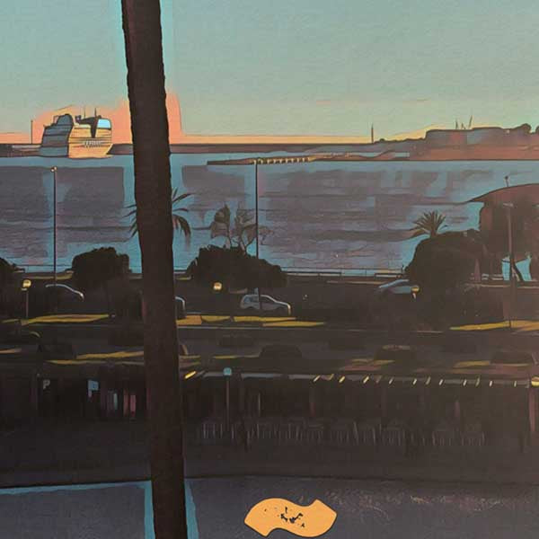 Details of Palma de Mallorca poster by Alecse | Balears Classic Print