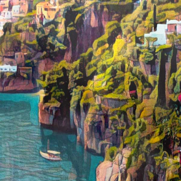 Details of Positano Poster Salerno | Italy Travel Poster of Campania