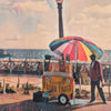 Close-up of Santa Monica Travel Poster Revealing Alecse's Soft Focus Artistic Style