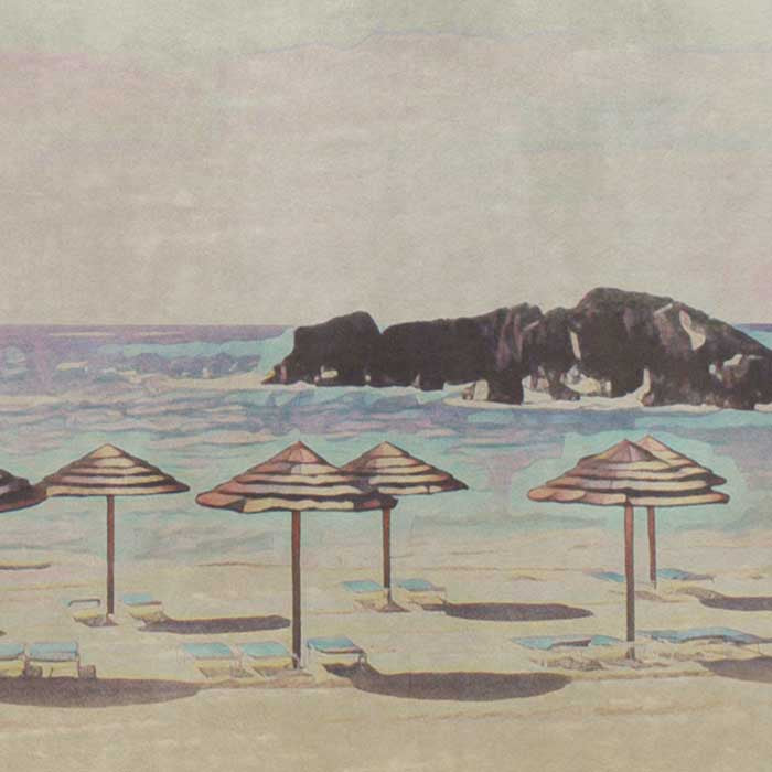 Deatils of the beach in the Southampton poster of Bermuda