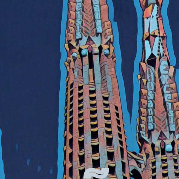 Détails de l'affiche de Barcelone Sagrada Familia | Impression murale de la galerie Espagne