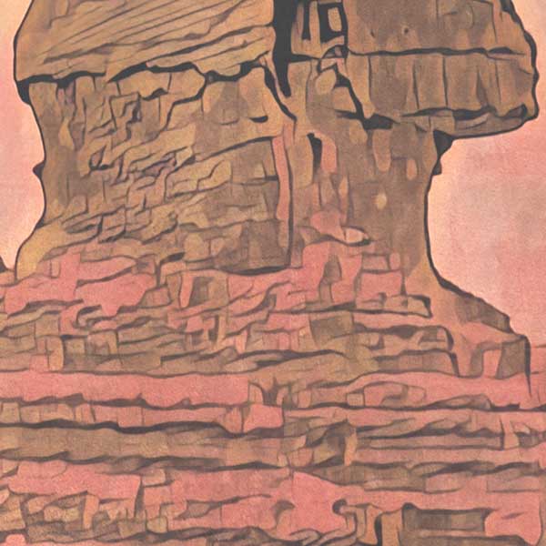 Détails de l'affiche du Sphinx | Impression murale de la galerie égyptienne de la vallée du Nil