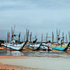 Détails des bateaux de pêche dans l'affiche Hikkaduwa