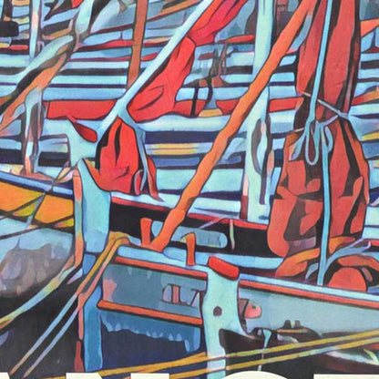 Details of Saint Tropez poster Boats | France Gallery Wall Print of St Tropez