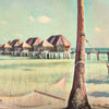 Details of the pier in the Tikehau poster of Tuamotu