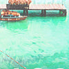 Details of the pier in Trinidad & Tobago poster of Pigeon point