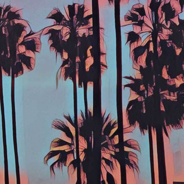 Details of Miami Poster Palm Trees | Florida Travel Poster | Miami Retro Poster