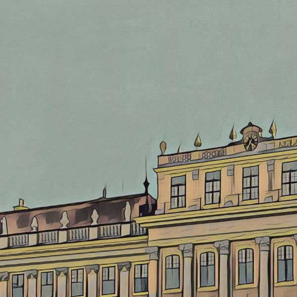 Details of the Schonbrunn Palace in the Vienna poster