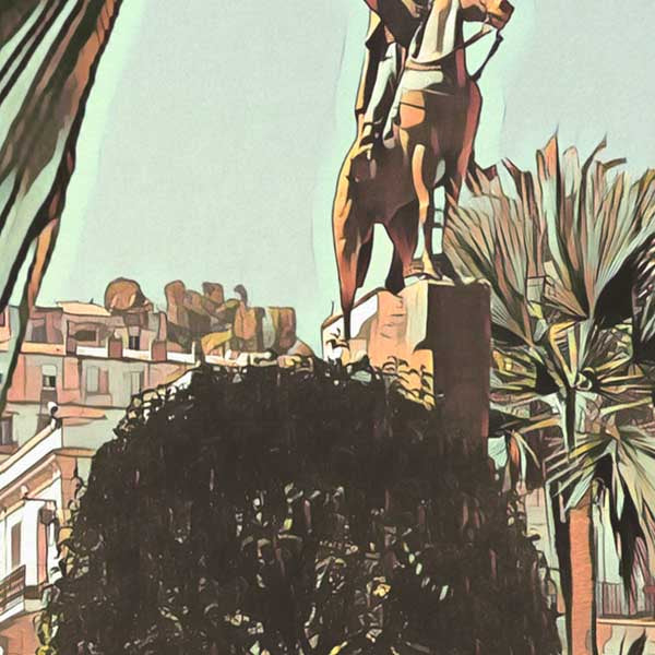 Details of Alger Poster Abdelkader Place | Algeria Gallery Wall print