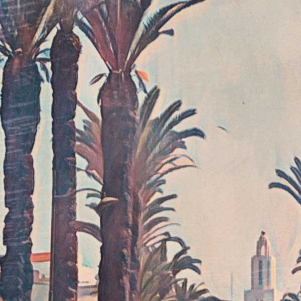 Close-up view of the Casablanca poster showing Alecse’s soft focus style.