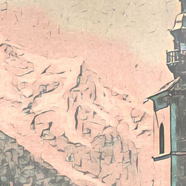 Details of Chamonix poster Argentière | French Alps Classic Print