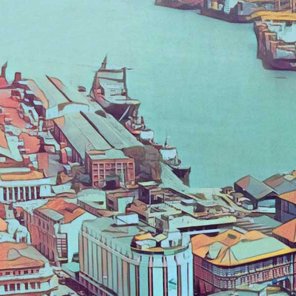 Details of the port 1, Colombo poster