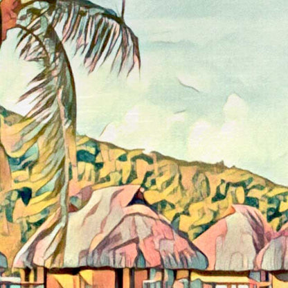 Details of the Cook Islands poster by Alecse