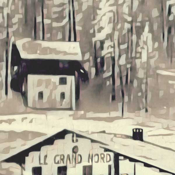 Details of the Grand Nord poster of Courchevel by Alecse