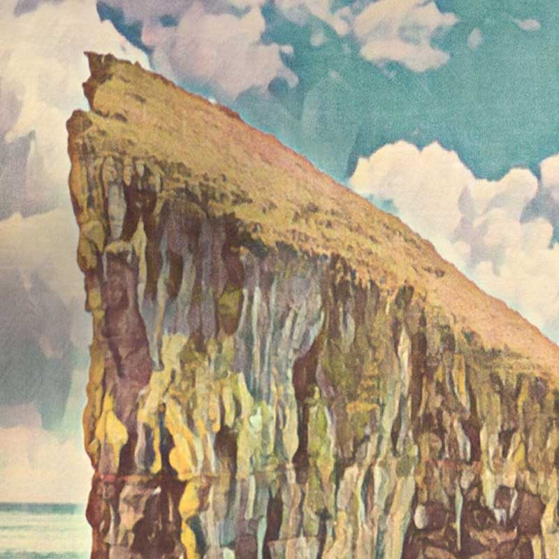 Details of Drangarnir rock in the Faroe Islands poster by Alecse