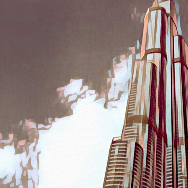 Details of Dubai Poster Burj Khalifa 1 | UAE Gallery Wall Print of Dubai