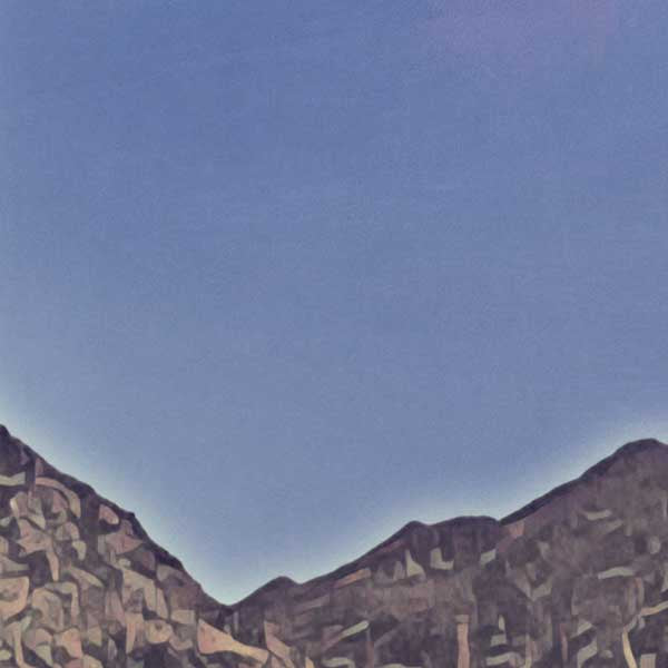 Details of the Hajar mountains in the Hatta poster (Dubai)