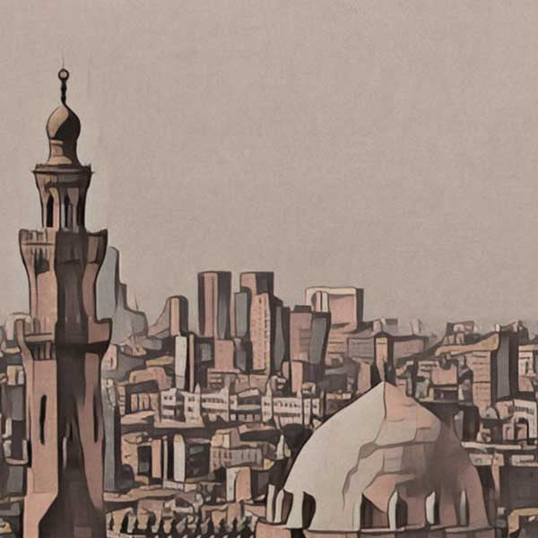 Details of Cairo City poster | Gallery Wall Print of Egypt