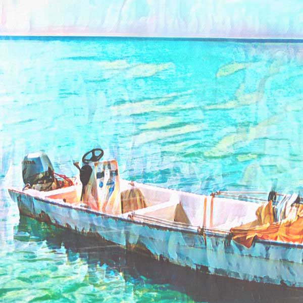 Details of a boat in the Exuma Bahamas poster by Alecse