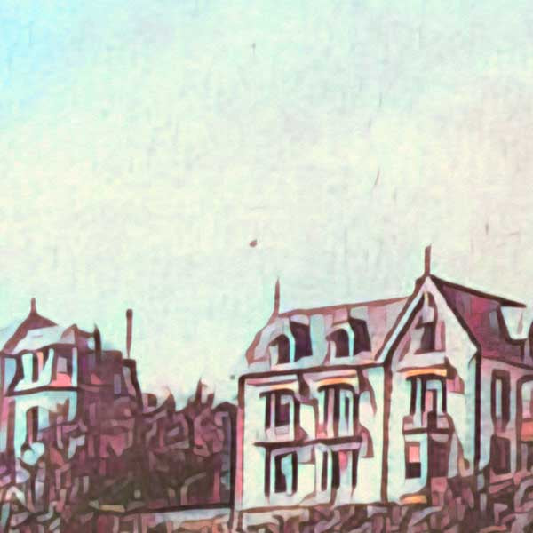 Details of the St Lunaire poster by Alecse