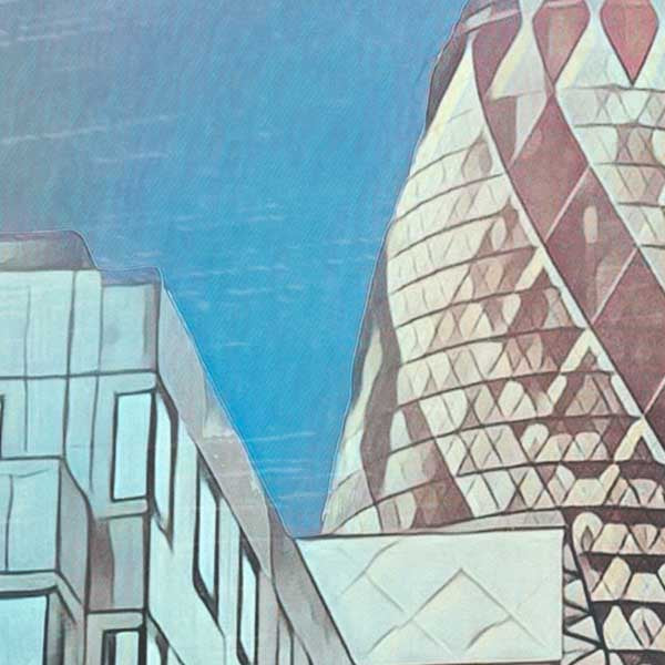 Details of the Gherkin, London poster by Alecse