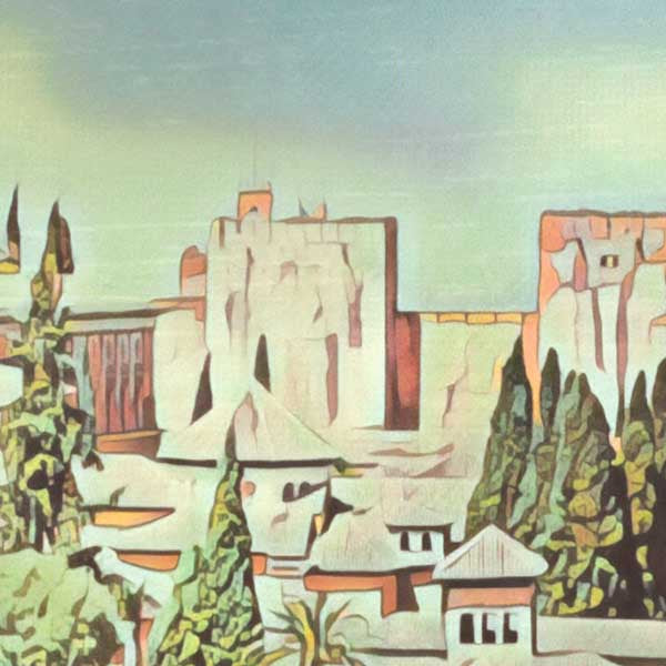 Details of the Alhambra poster | Spain Gallery Wall Print of Granada