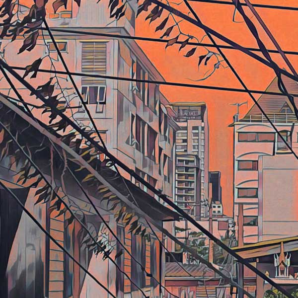 Details of Bangkok Poster Green Mile | Thailand Travel Poster | Limited Edition